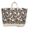 Kule - Large Beige & Brown Leopard Print Canvas Tote