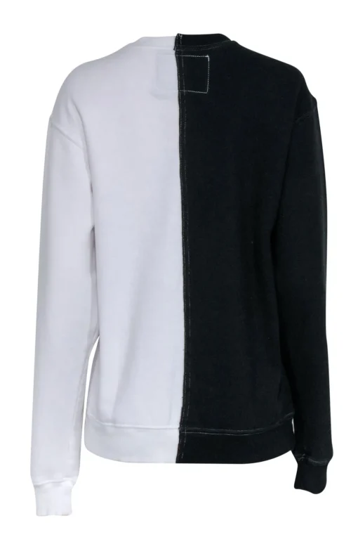La Datresse - Black & White Split Button Down Cardigan Sz XS