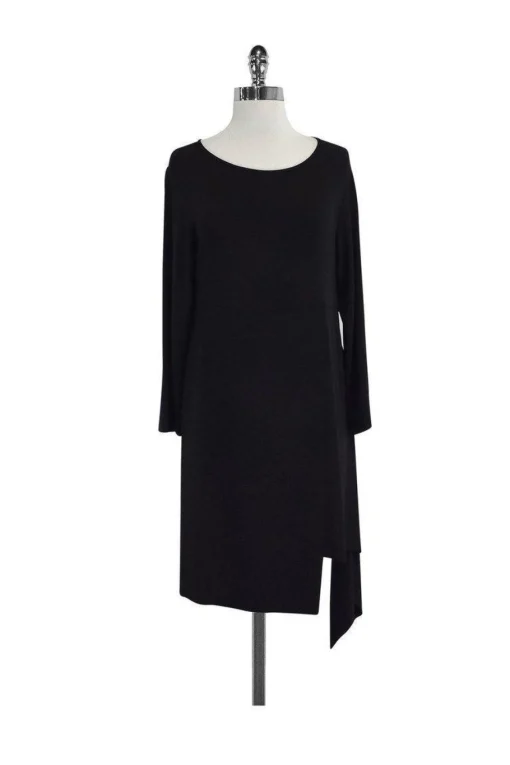 Lafayette 148 - Black Asymmetrical Hemline Dress Sz S