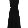 Lafayette 148 - Black Drawstring Midi Dress Sz S