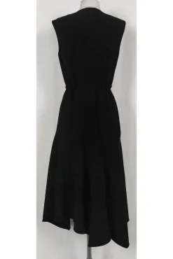 Lafayette 148 - Black Drawstring Midi Dress Sz S