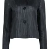 Lafayette 148 - Black Textured Collarless Blazer Sz 6