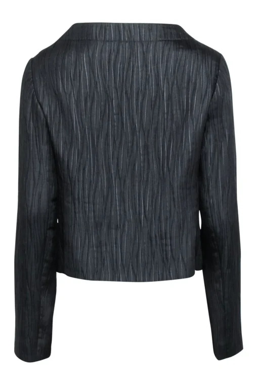 Lafayette 148 - Black Textured Collarless Blazer Sz 6