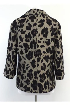 Lafayette 148 - Grey Leopard Print Jacket Sz 12