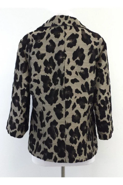 Lafayette 148 - Grey Leopard Print Jacket Sz 12