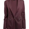 Lafayette 148 - Maroon Zipper Pocket Blazer Sz 6