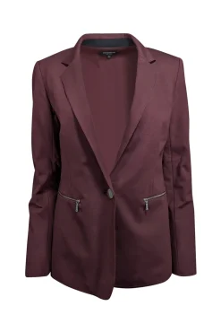 Lafayette 148 - Maroon Zipper Pocket Blazer Sz 6