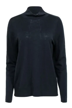 Lafayette 148 - Midnight Black Wool Turtleneck Sweater Sz XL