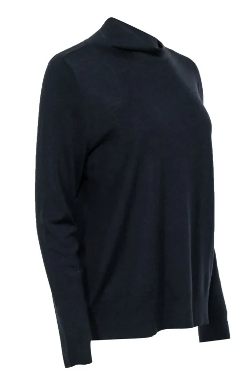 Lafayette 148 - Midnight Black Wool Turtleneck Sweater Sz XL