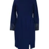 Lafayette 148 - Navy Blue Long Sleeve Dress Sz 8