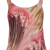 Lafayette 148 - Pink & Brown Marble Print Silk Tank Sz 4