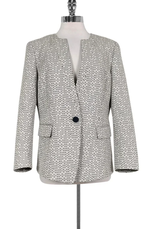 Lafayette 148 - White & Blue Blazer Sz 10