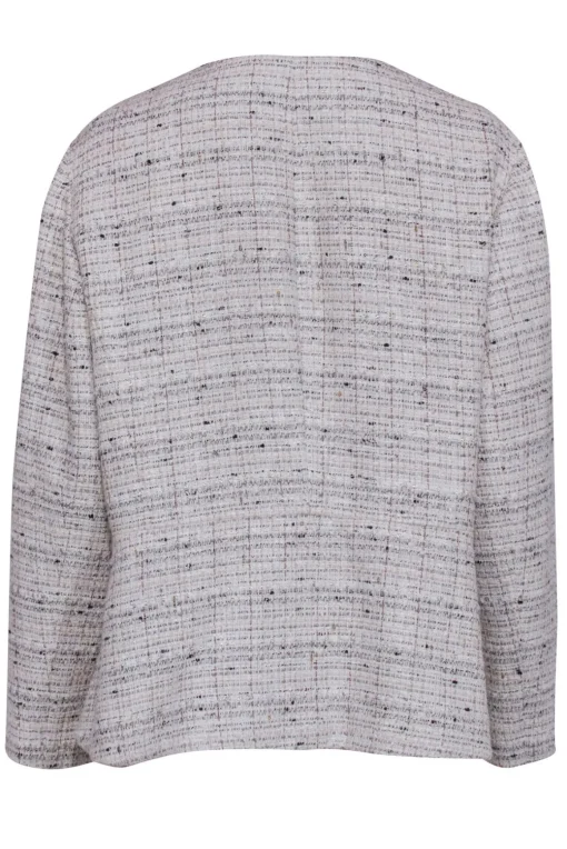 Lafayette 148 - White, Grey, & Beige Tweed Zip Up Jacket Sz 16W