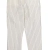Lafayette 148 - White Pinstriped Cropped Cotton Blend Trousers Sz 4