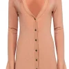 L'Agence - Beige Ribbed Knit Cardigan Sz XS