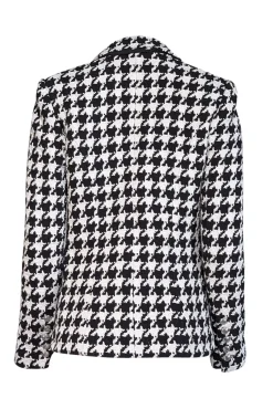 L'Agence - Black & White Houndstooth Patterned Blazer Sz 6