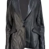 L'Agence - Black Lamb Leather Blazer Sz 8