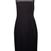 L'Agence - Black Sheath Dress w/ Rhinestone Embellishment Sz 8