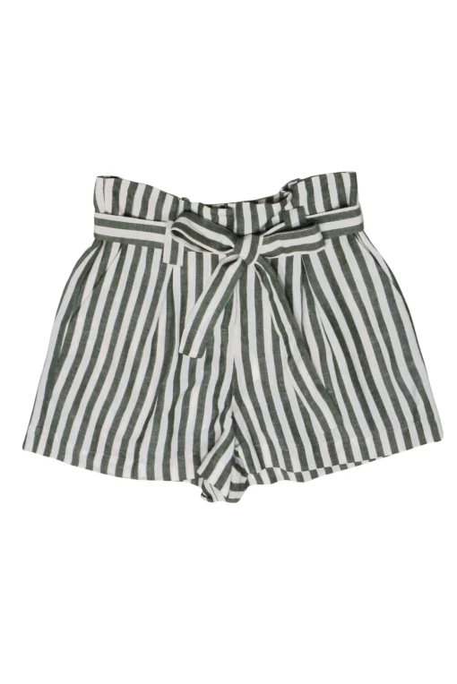 L’Agence - Olive Green Stripe Shorts Sz 2