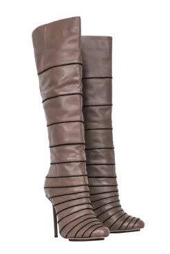 L.A.M.B. - Brown Leather Knee High Boots Sz 9.5