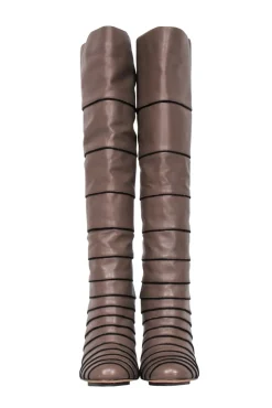 L.A.M.B. - Brown Leather Knee High Boots Sz 9.5