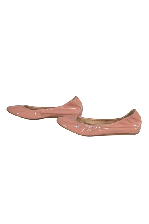 Lanvin - Pink Patent Leather Slip On Flats Sz 12