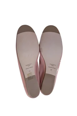 Lanvin - Pink Patent Leather Slip On Flats Sz 12