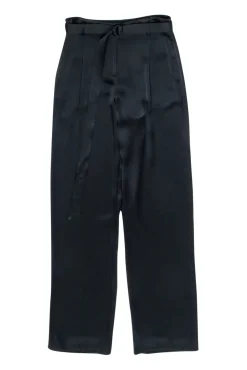 Lapointe - Black Satin High Waist Pants Sz 6