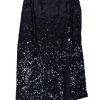 Lapointe - Black Sequin Midi Skirt w/ Slit Sz 4
