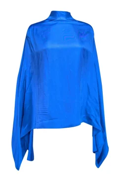 Lapointe - Blue Silk Cape Top Sz XS