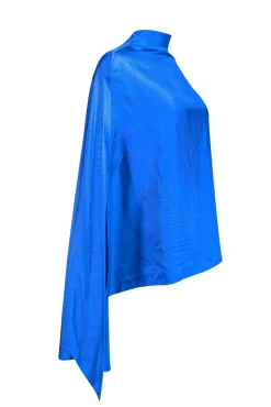Lapointe - Blue Silk Cape Top Sz XS
