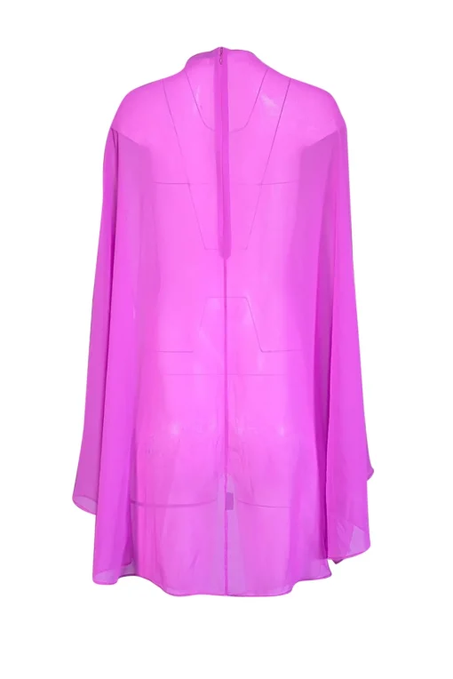 Lapointe - Fuchsia Georgette Oversized Cape Tee Sz XS