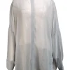 Lapointe - Light Blue Sheer Chiffon Oversized Shirt Sz XS