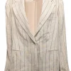 Lauren Ralph Lauren - Beige & Black Striped Linen Blazer Sz 18