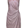 Lauren Ralph Lauren - Blush Sparkly Sleeveless Sheath Dress w/ Knotted Waist Sz 14P