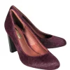 Lauren Ralph Lauren - Plum Calf Hair Stacked Heel Pumps Sz 6.5