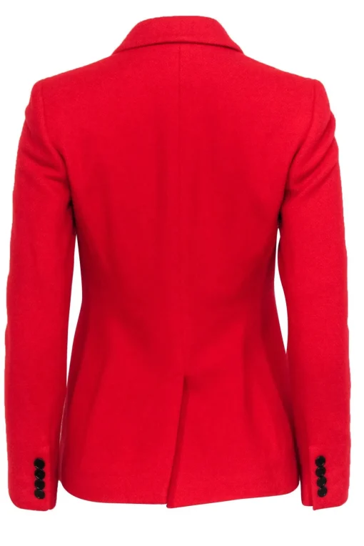 Lauren Ralph Lauren - Red Wool Blend Three-Button Blazer Sz 4P