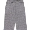 Layeur - Black & White Herringbone Print Wide Leg Trousers Sz XL