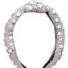 Lele Sadoughi - Taupe Canvas Top Knot Headband Embellished w/ Moons & Stars