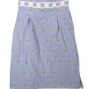 Lilly Pulitzer - Blue & White Striped Strapless Dress w/ Lemon Embroidery Sz 2