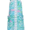 Lilly Pulitzer - Blue, Green, & Pink Tropical Print Romper w/ Lace Trim Sz 12