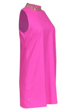 Lilly Pulitzer - Bright Pink Mock Neck Shift Dress Sz 2