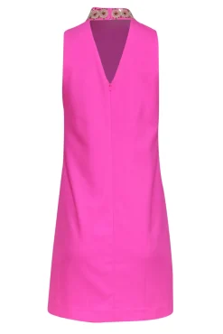 Lilly Pulitzer - Bright Pink Mock Neck Shift Dress Sz 2