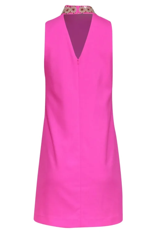 Lilly Pulitzer - Bright Pink Mock Neck Shift Dress Sz 2