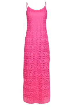 Lilly Pulitzer - Bubblegum Pink Crochet Maxi Slip Dress Sz M