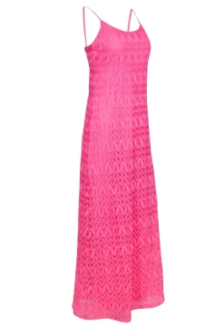 Lilly Pulitzer - Bubblegum Pink Crochet Maxi Slip Dress Sz M