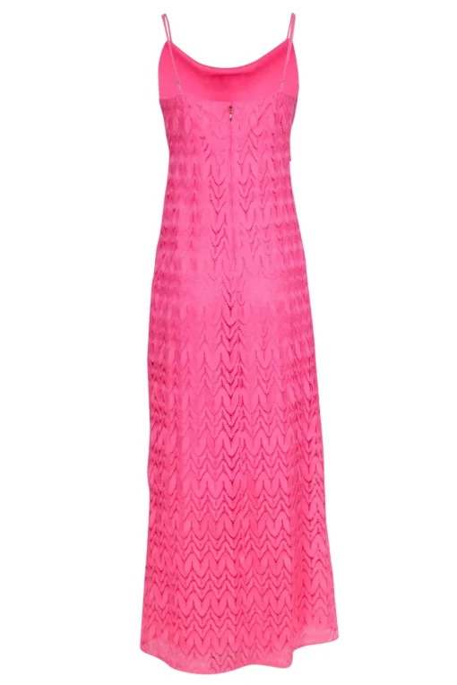 Lilly Pulitzer - Bubblegum Pink Crochet Maxi Slip Dress Sz M
