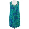 Lilly Pulitzer - Green & Blue Print Cotton Shift Dress Sz 2