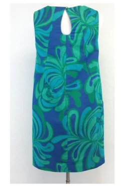 Lilly Pulitzer - Green & Blue Print Cotton Shift Dress Sz 2