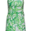 Lilly Pulitzer - Green & White Textured Dress w/ Crochet Trim Sz 0